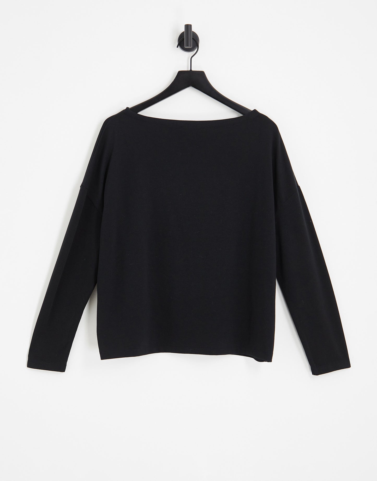 AllSaints Rita long sleeve t-shirt in black