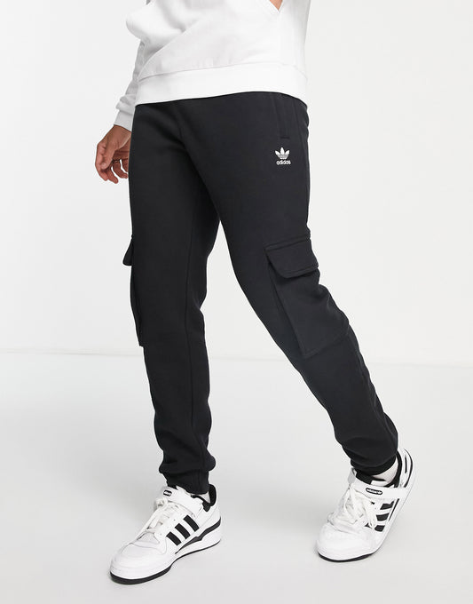 adidas Originals Essentials cargo joggers in black