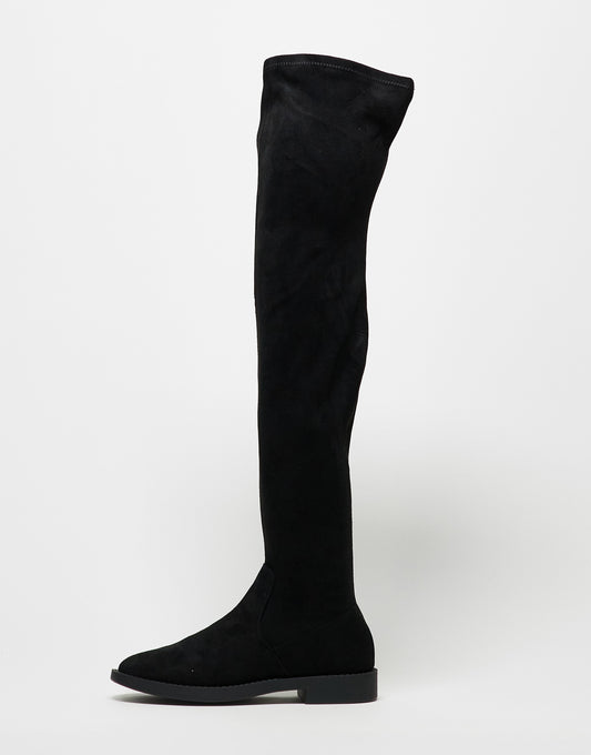 ASOS DESIGN Petite Kalani over the knee boots in black