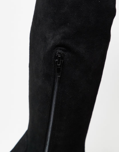 ASOS DESIGN Petite Kalani over the knee boots in black