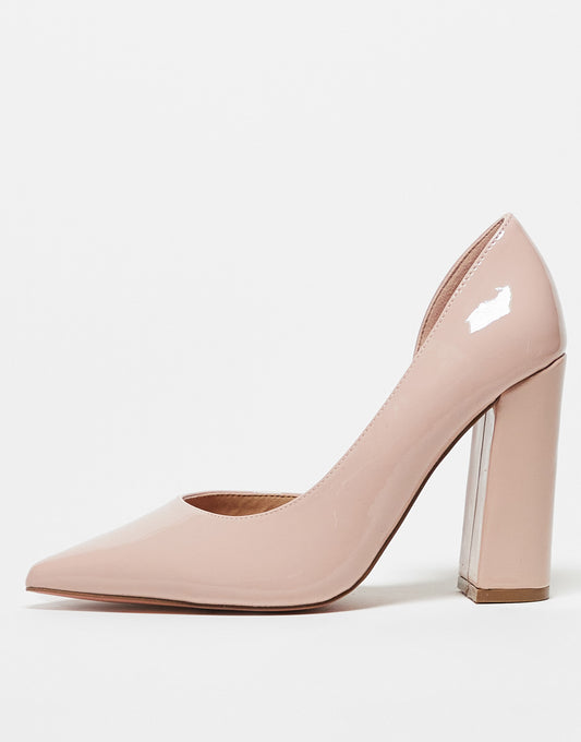 ASOS DESIGN Wide Fit Waiter d'orsay high heels in beige