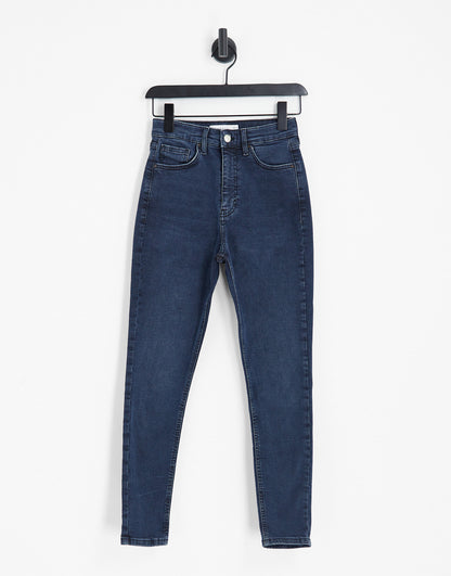 Topshop Hourglass high rise Jamie jeans in blue black