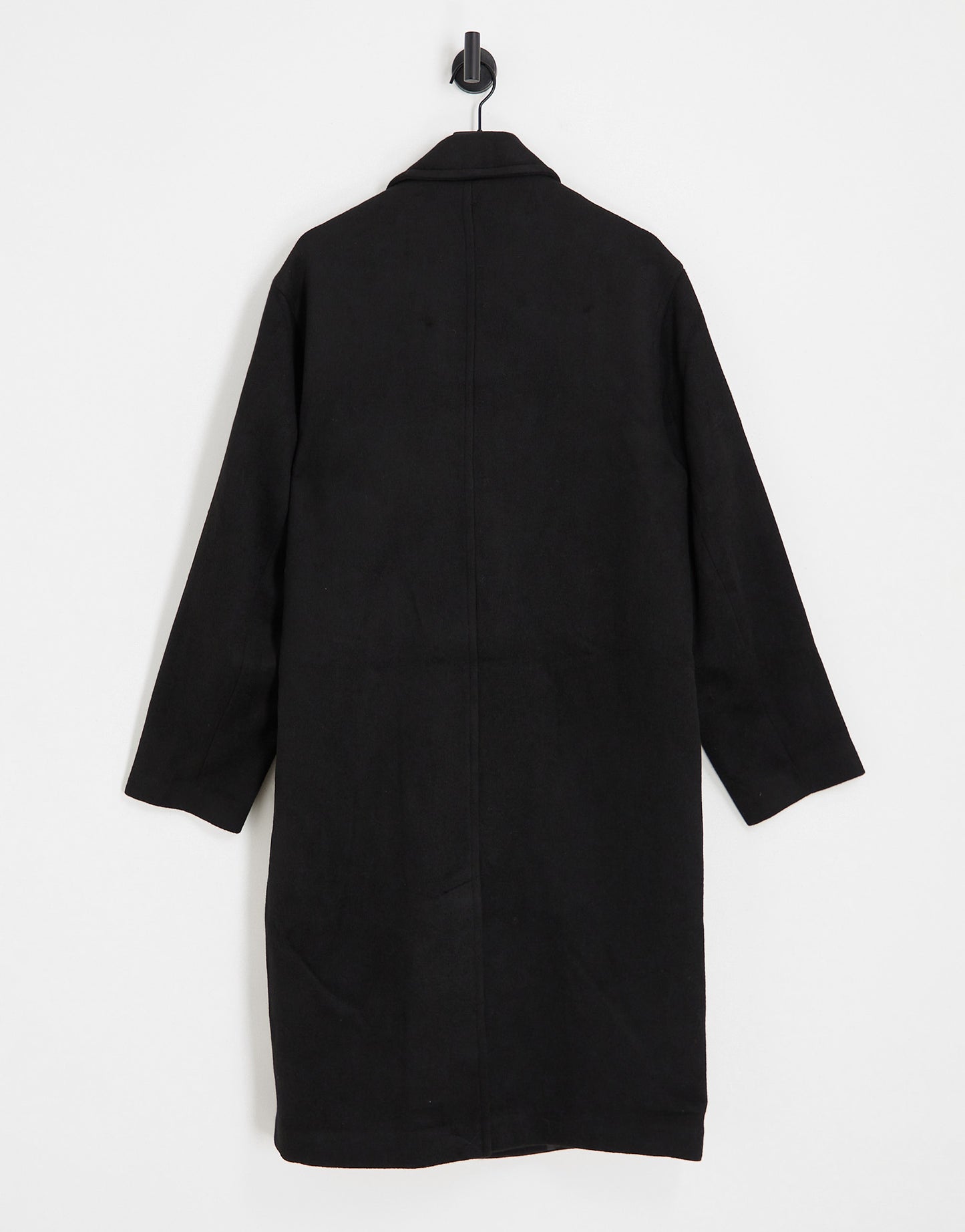 ASOS DESIGN oversized wool mix overcoat in black