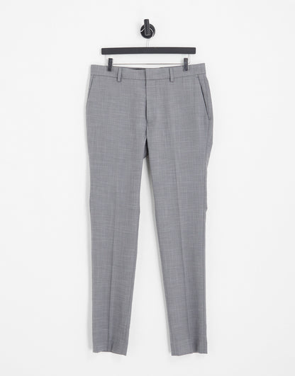 Topman stretch super skinny suit trousers in grey