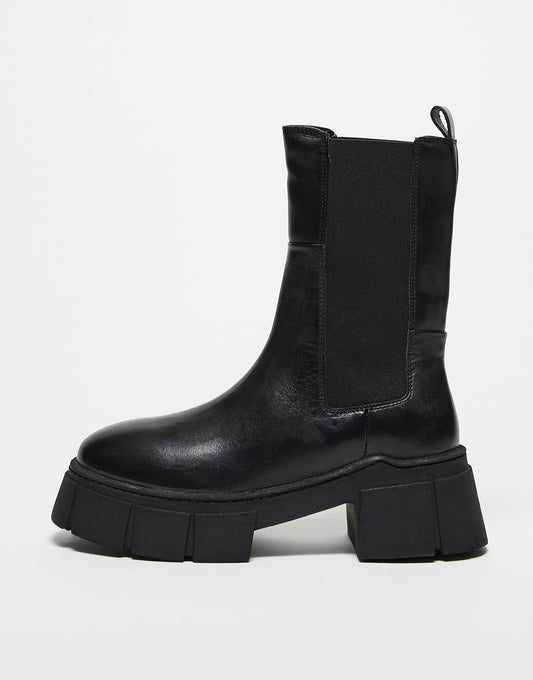 ASOS DESIGN Adelphi premium leather chelsea boots in black