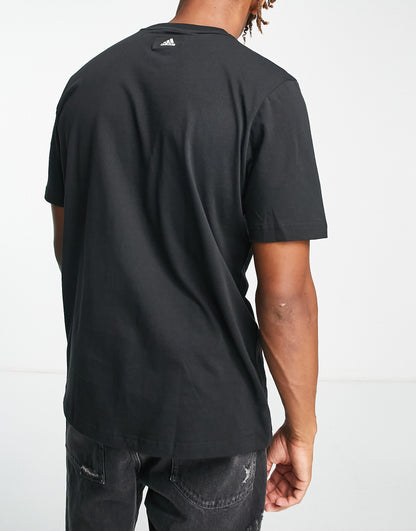 adidas Sportstyle 3 Bar logo t-shirt in black