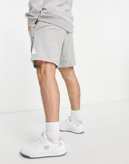 adidas Sportstyle 3 Bar logo shorts in grey