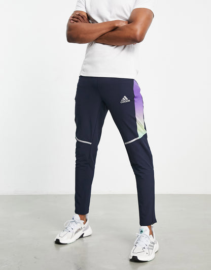 adidas Running Own The Run joggers in navy and multi