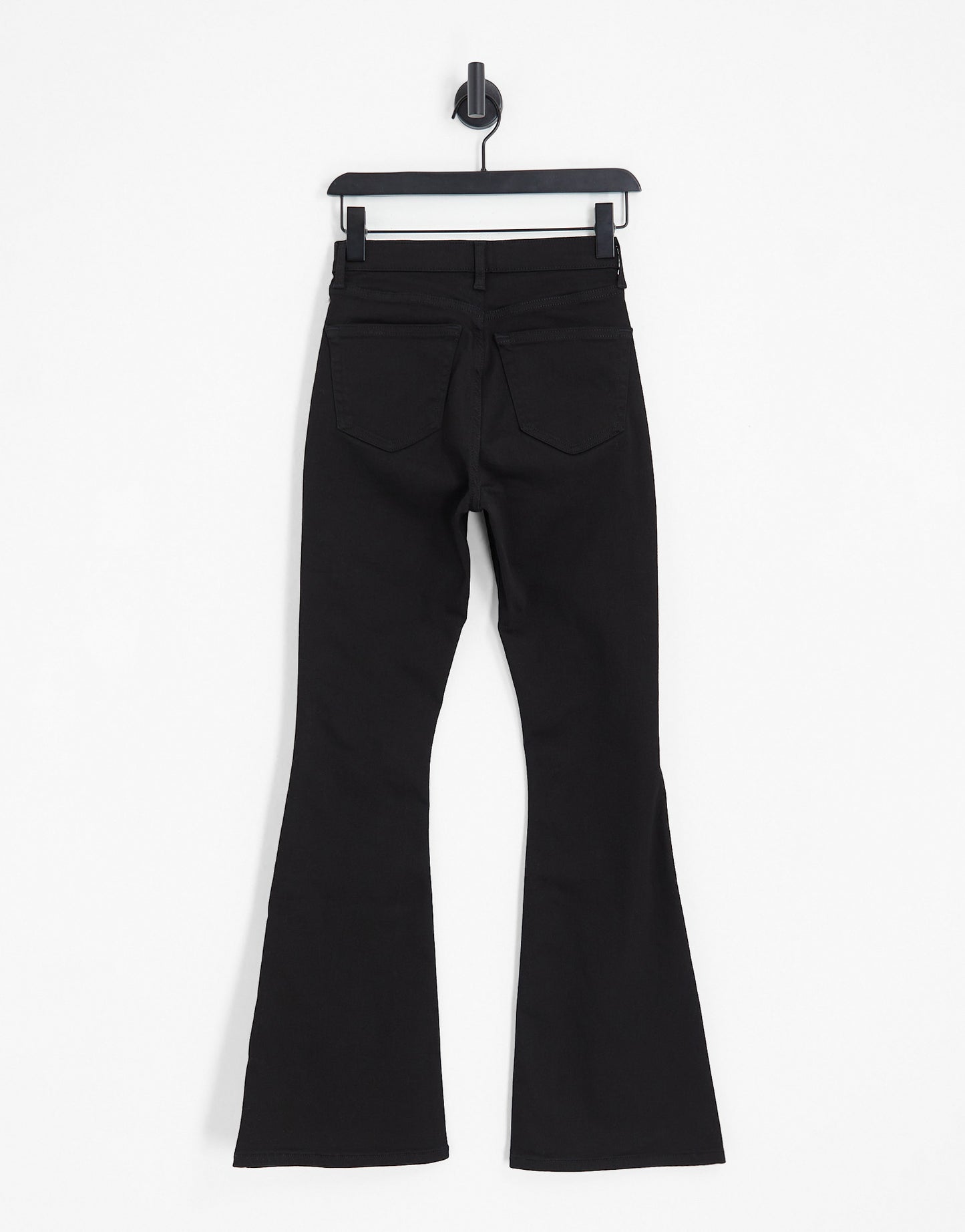 Topshop Hourglass  high rise Jamie flare jeans in black