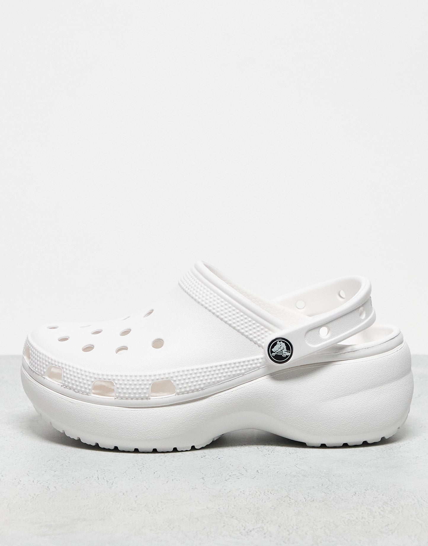 Crocs classic platform clogs in white