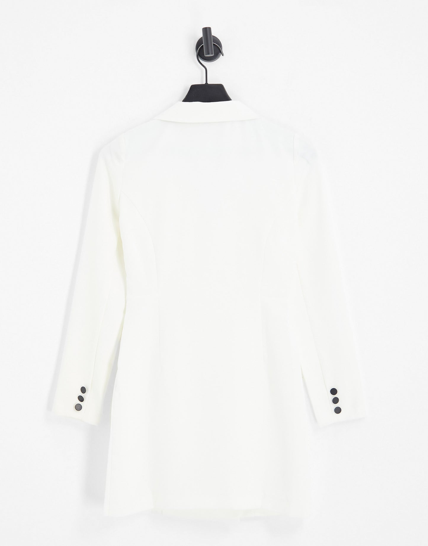 Miss Selfridge blazer dress with contrast buttons in ivory