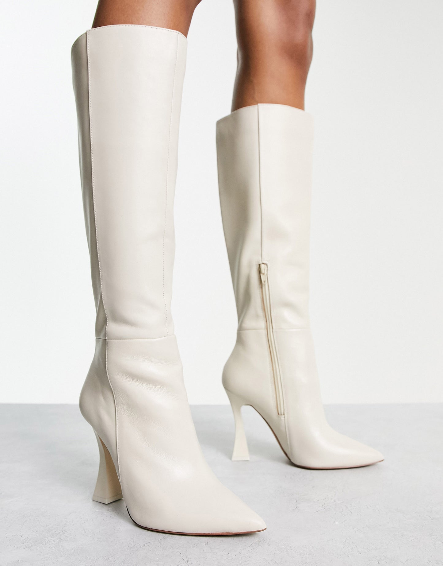 ALDO Vonteese knee high boots in white leather