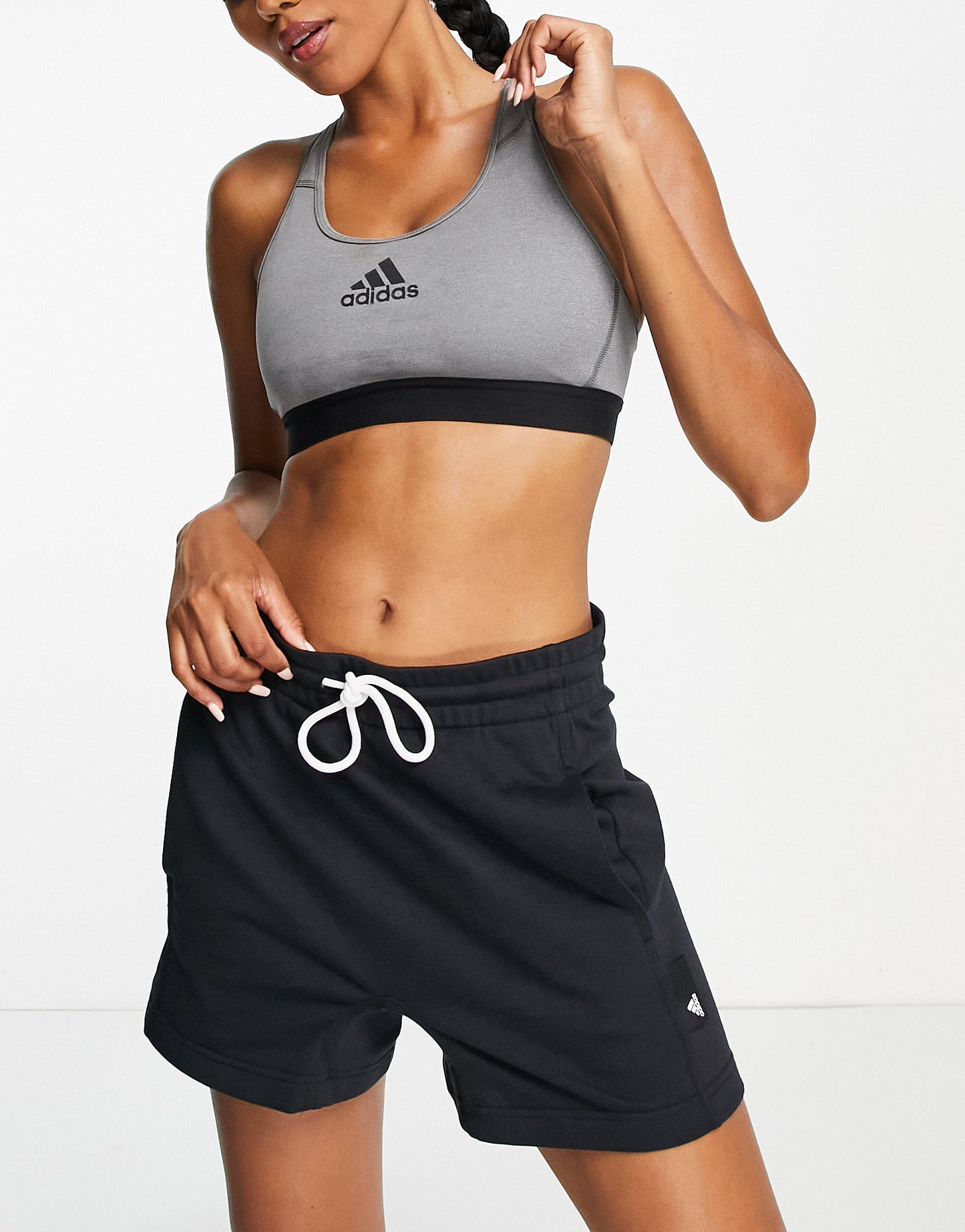 adidas Sportstyle Studio lounge shorts in black