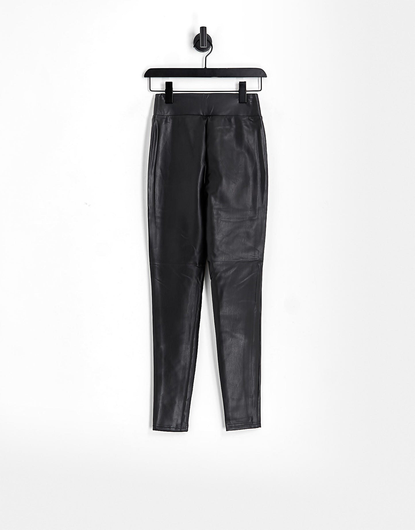 Miss Selfridge faux leather pull on legging in black