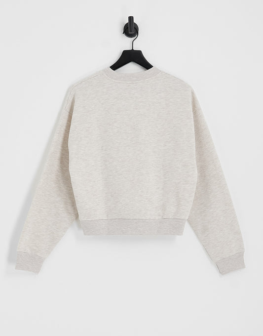 ASOS Weekend Collective co-ord sweat with round logo in oatmeal - STONE