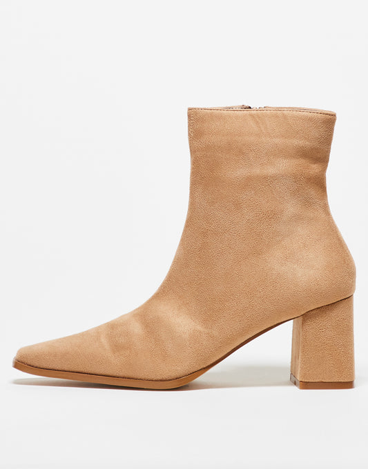 Bebo Mollie heeled ankle boots in beige