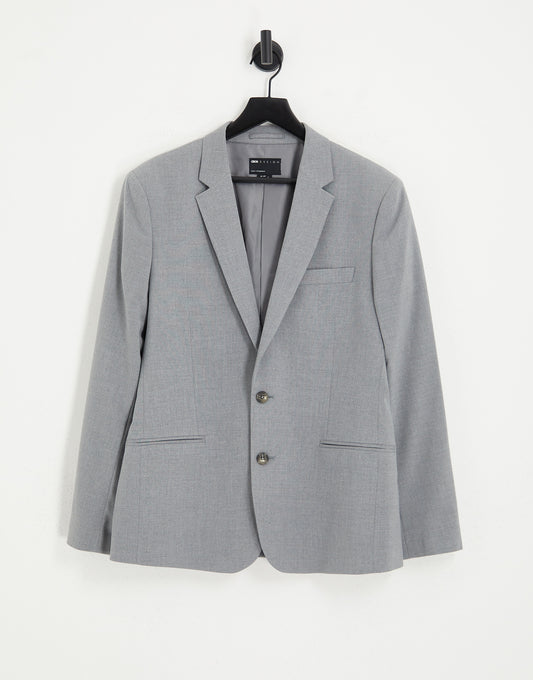 ASOS DESIGN skinny suit jacket in grey