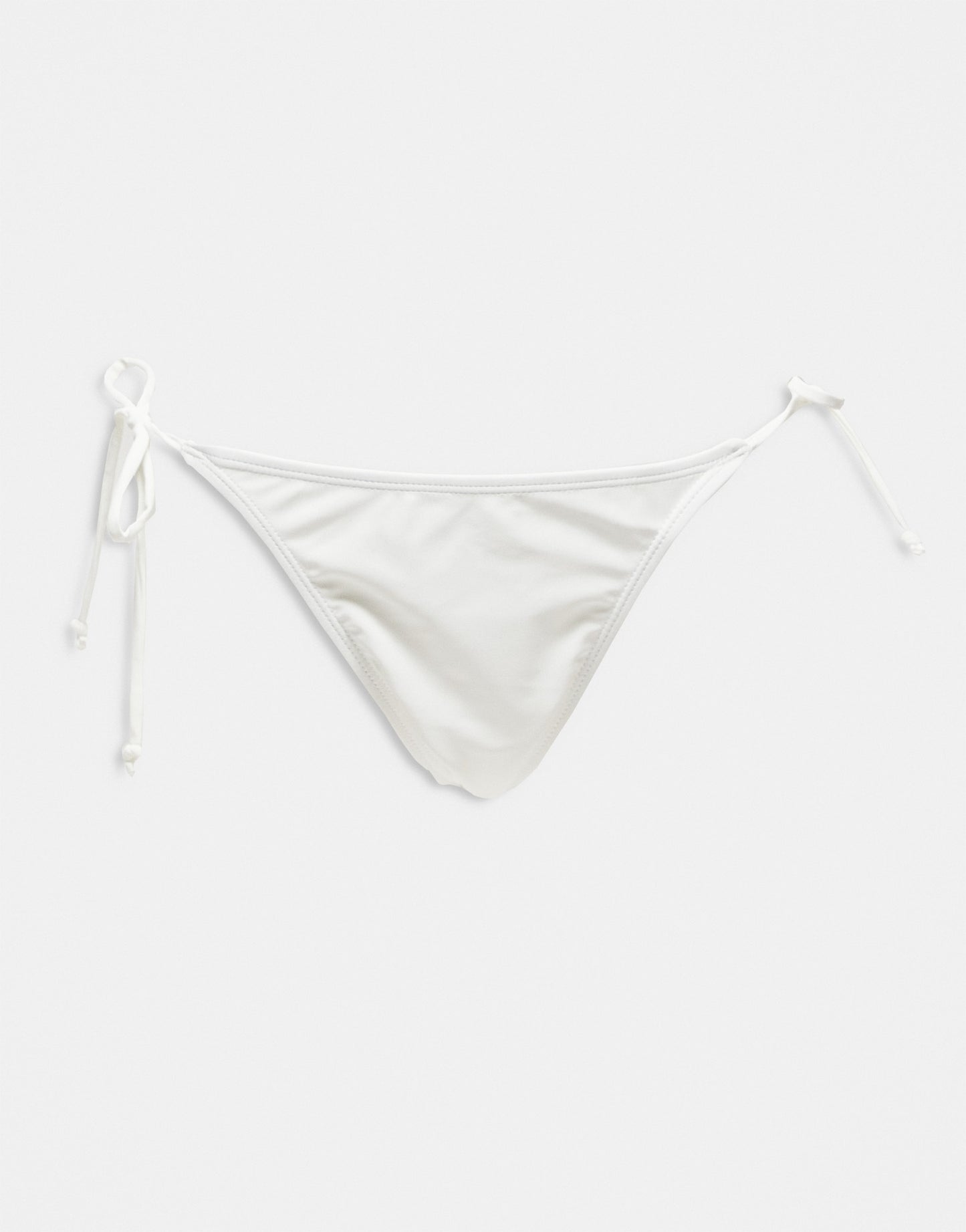 Brave Soul bikini bottom with tie side in white