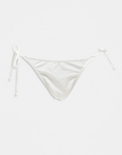 Brave Soul bikini bottom with tie side in white