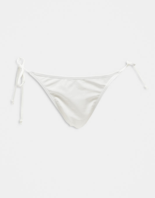 Brave Soul bikini bottom with tie side in white