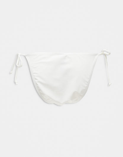 Brave Soul bikini bottom with tie side in white