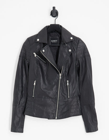 Barney's Originals Tall Clara real leather jacket