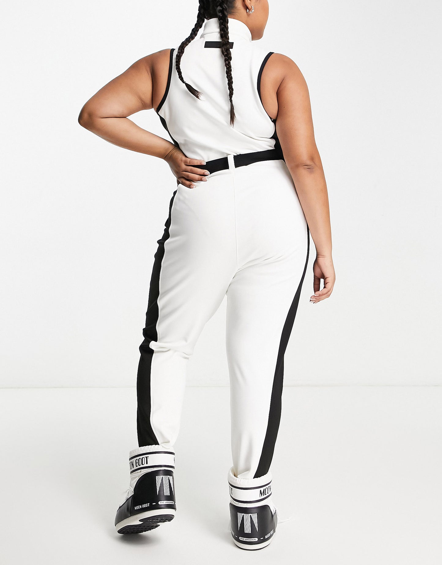 ASOS 4505 curve ski suit all in one with mono contrast detail