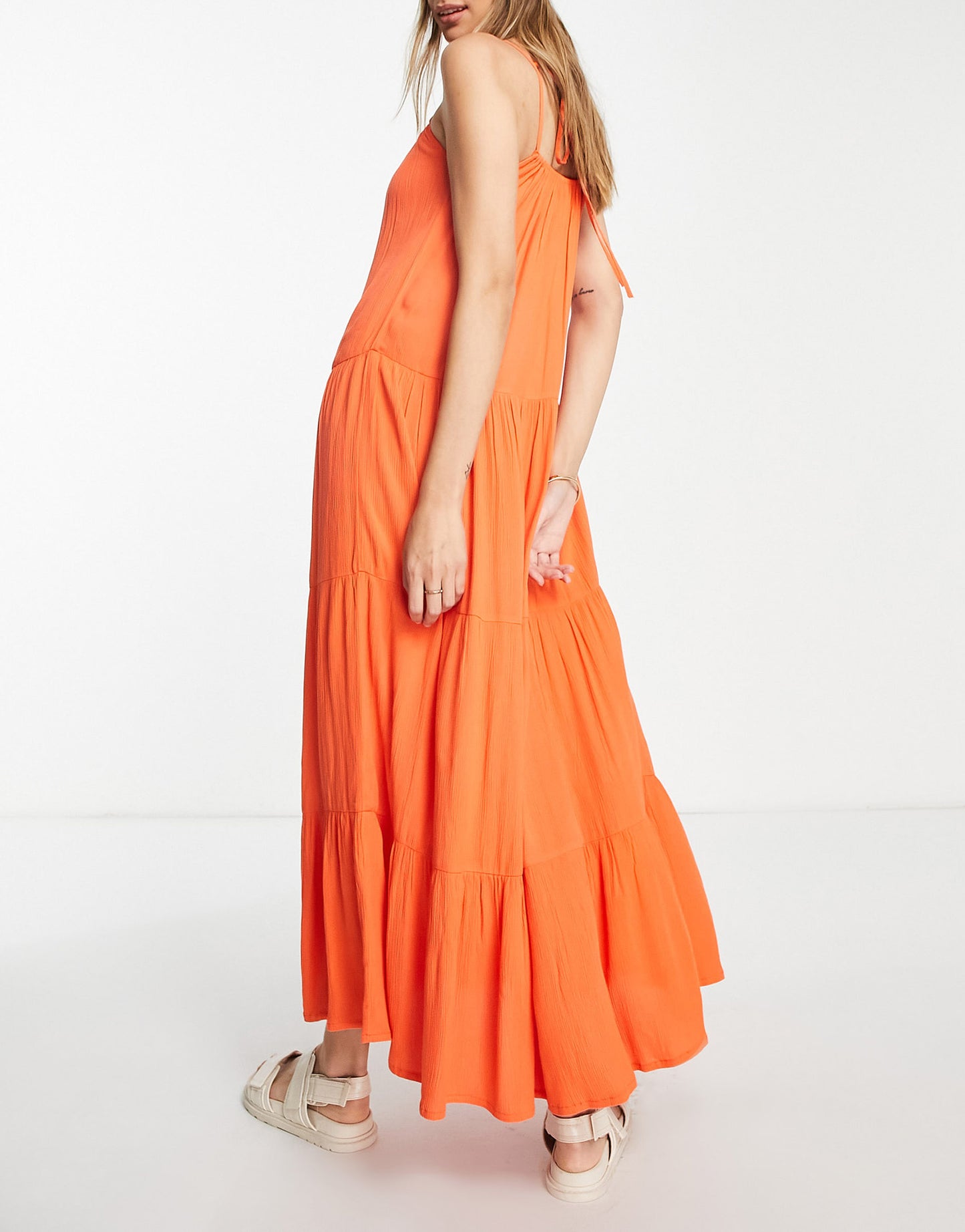 Influence Tall maxi beach dress in bright orange