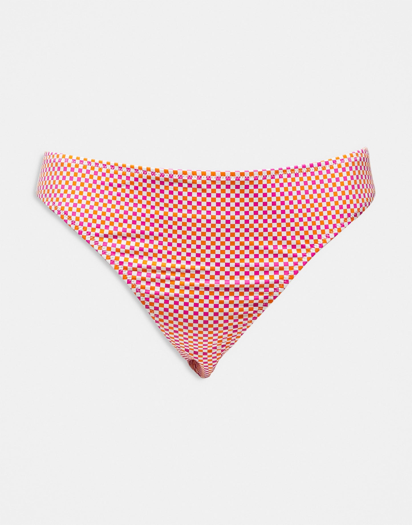 Pieces Curve bikini brief in pink checkerboard