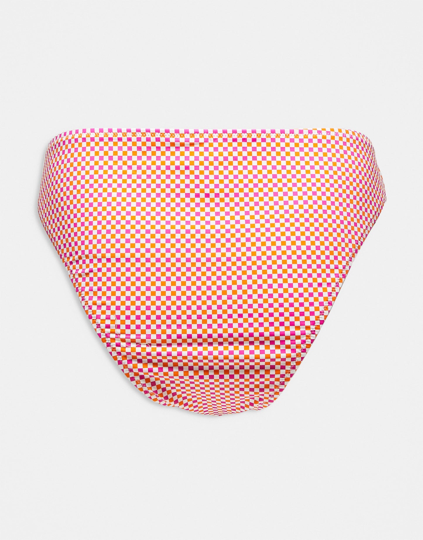 Pieces Curve bikini brief in pink checkerboard