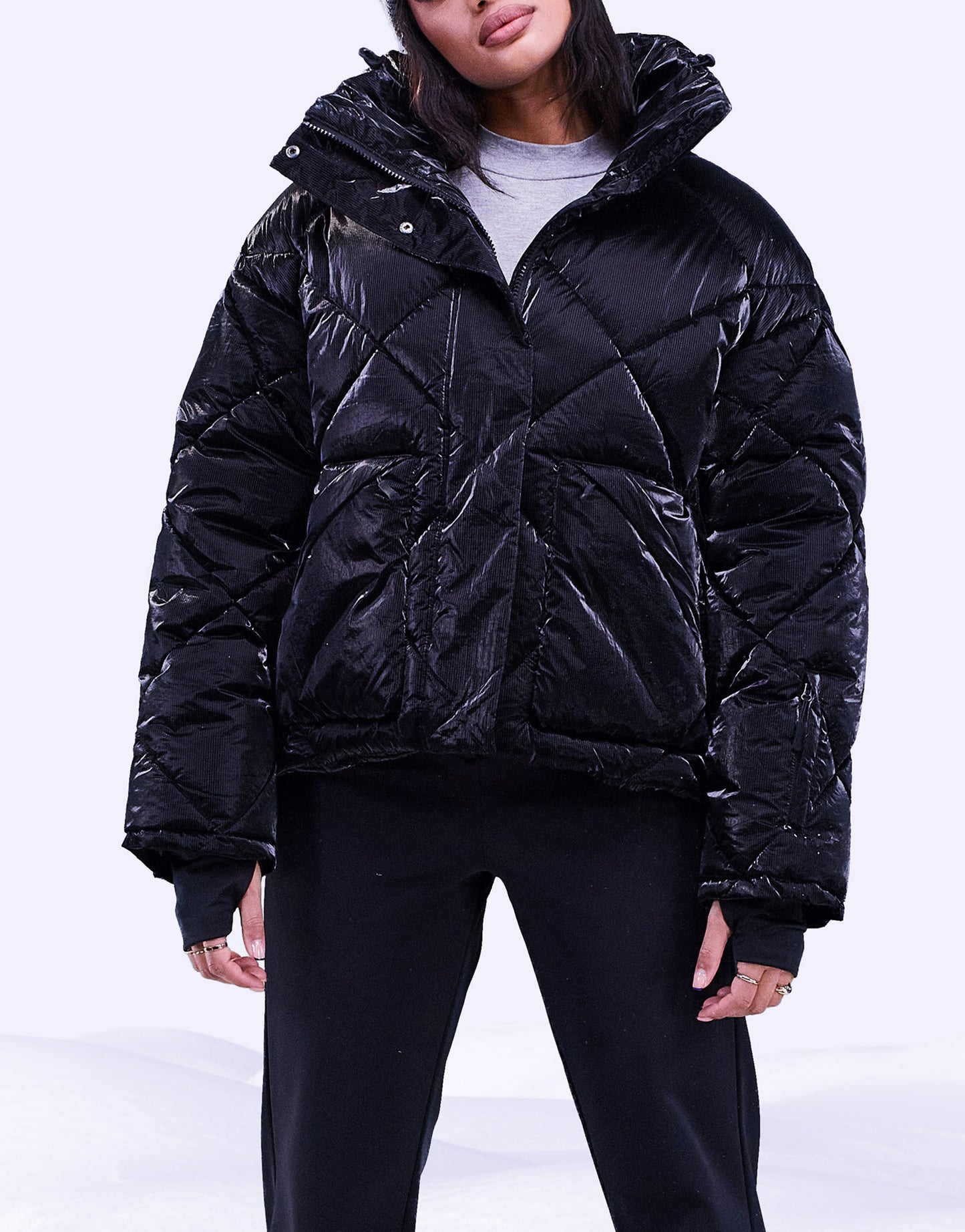 ASOS 4505 ski puffer in rip stop sheen