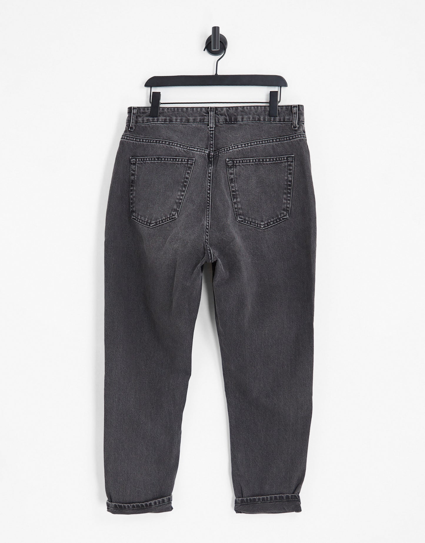 Topshop Curve Mom jeans in washed black