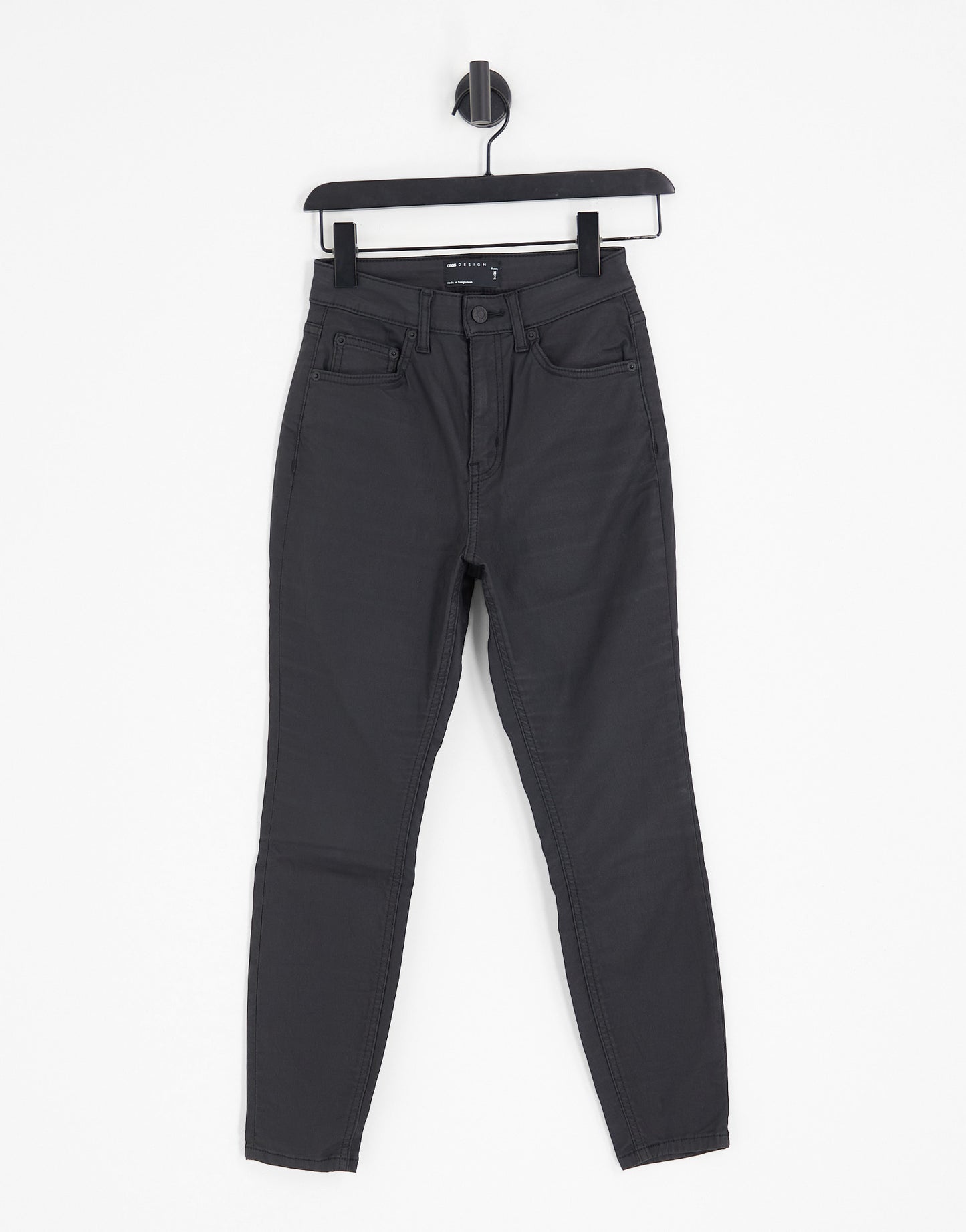 ASOS DESIGN Petite ultimate skinny jeans in coated black