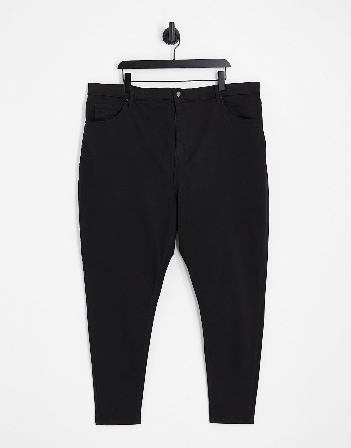 Topshop Curve high rise Jamie jeans in black