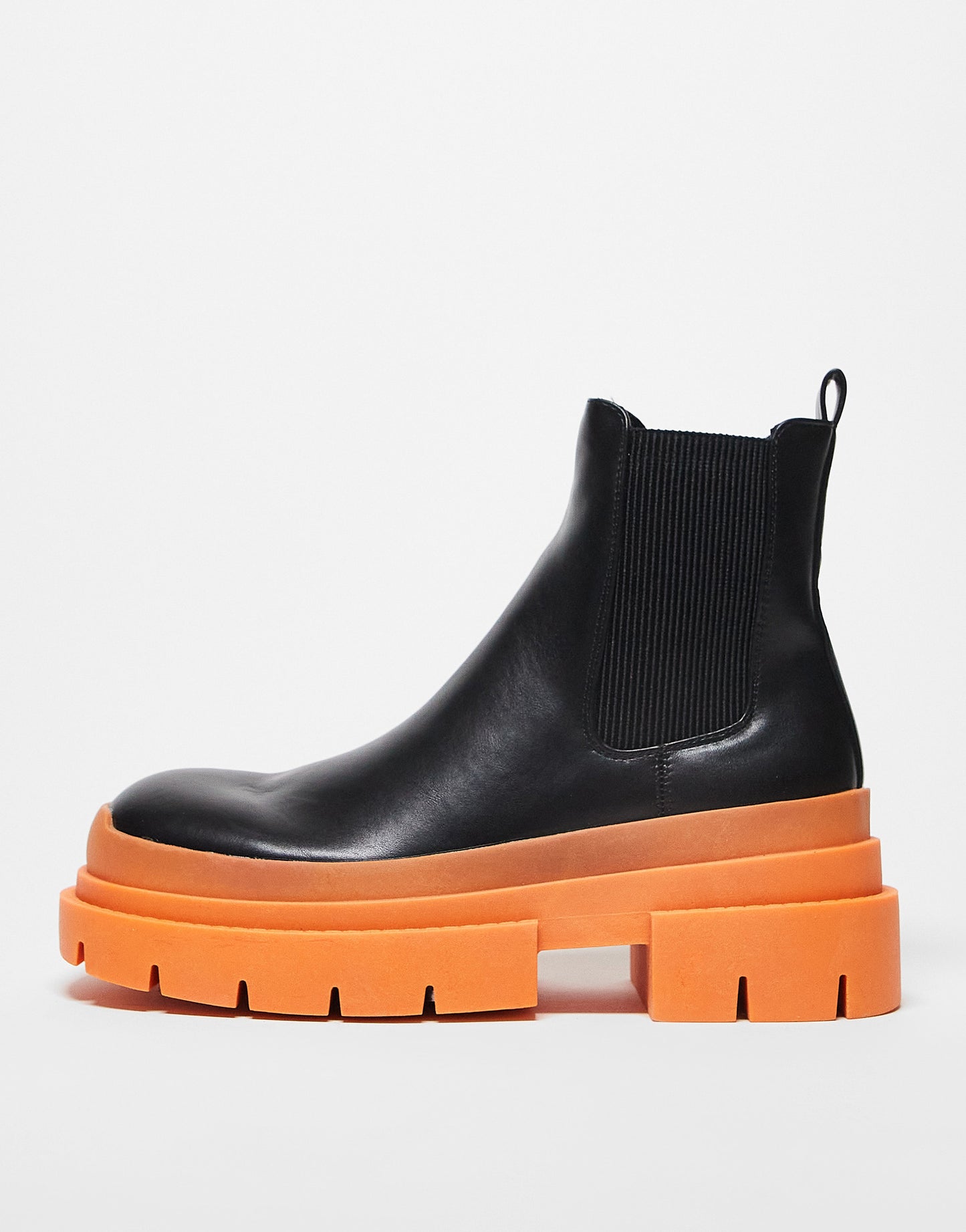 Topshop Brody chunky chelsea boot in black