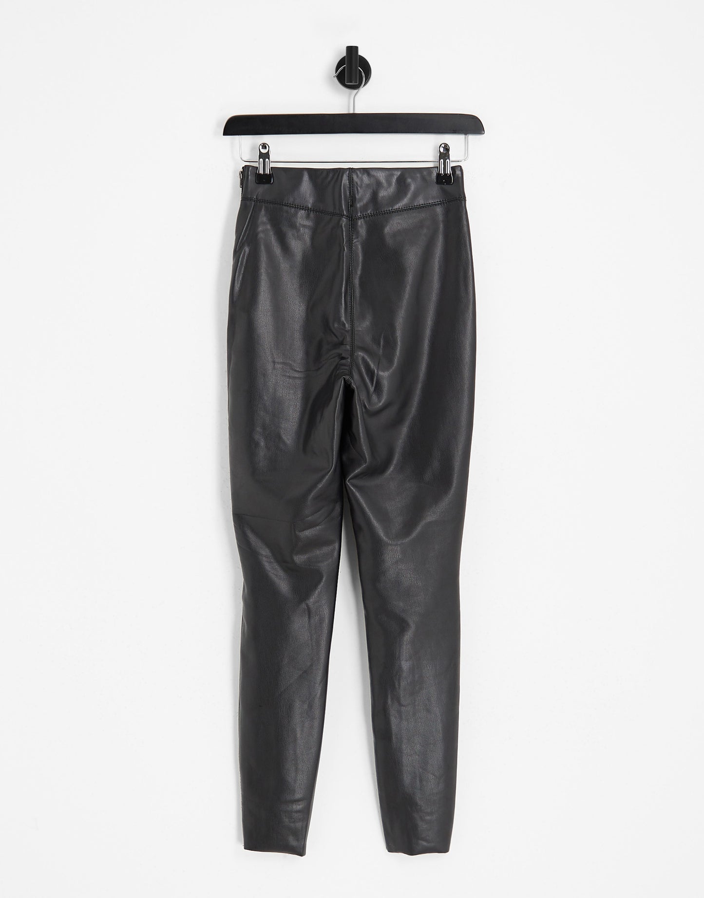 Topshop faux leather skinny trouser in black