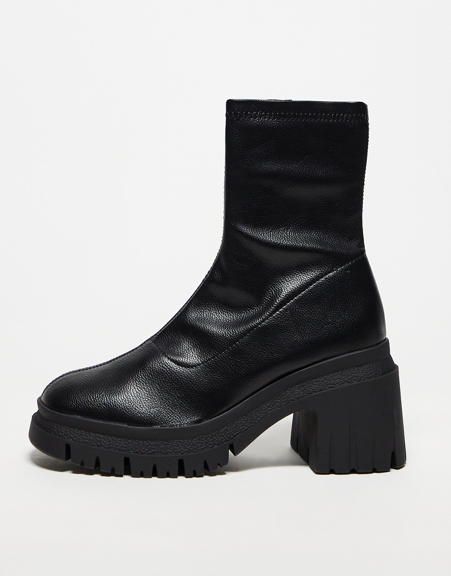 ASOS DESIGN Wide Fit Recipe chunky sock boots in black