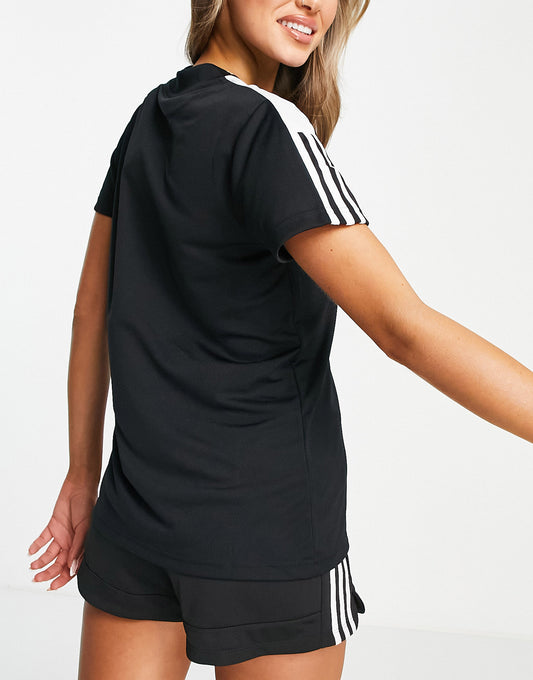 adidas Football Tiro short sleeve t-shirt in black and white