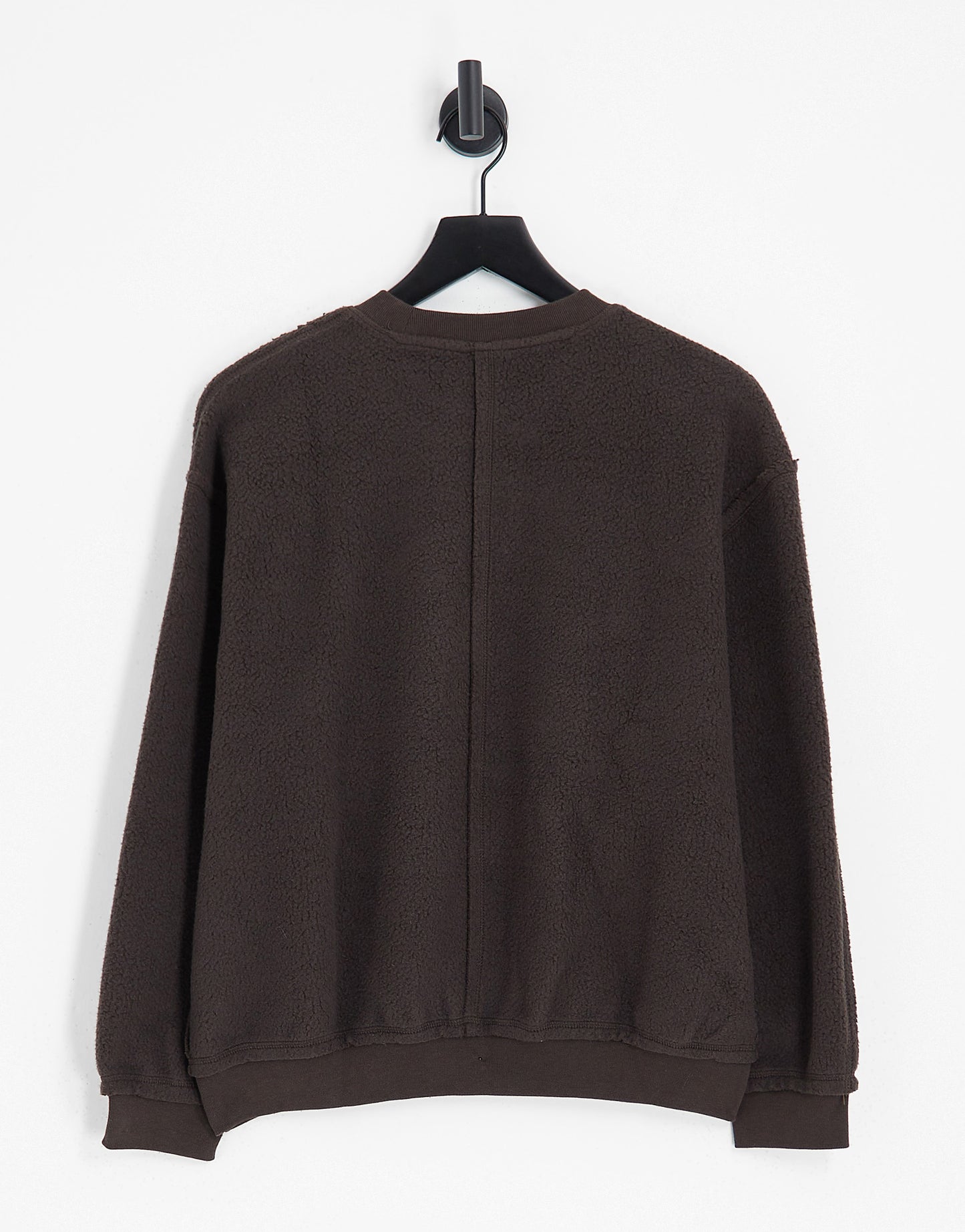 adidas Originals Luxe Lounge oversized fleece sweat in dark brown