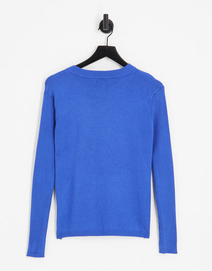 Gianni Feraud classic crew neck jumper in blue