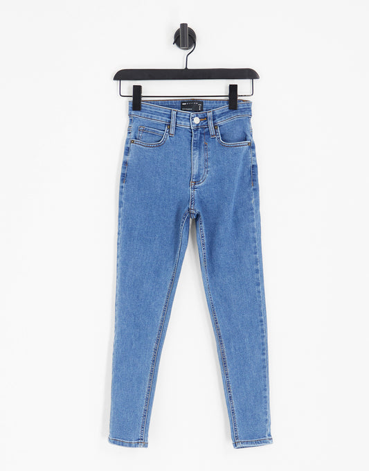 ASOS DESIGN Petite skinny jeans in mid blue