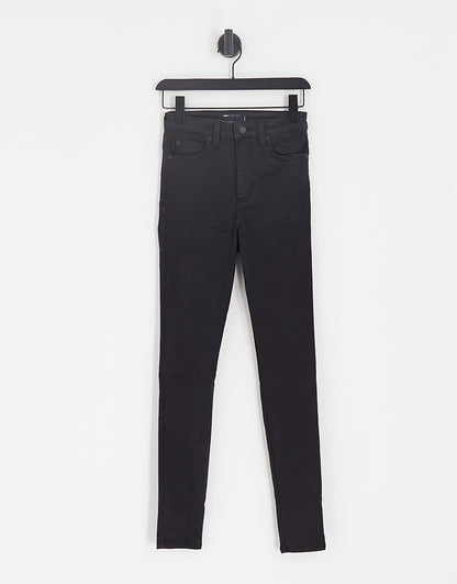 ASOS DESIGN push up skinny jeans in black - BLACK