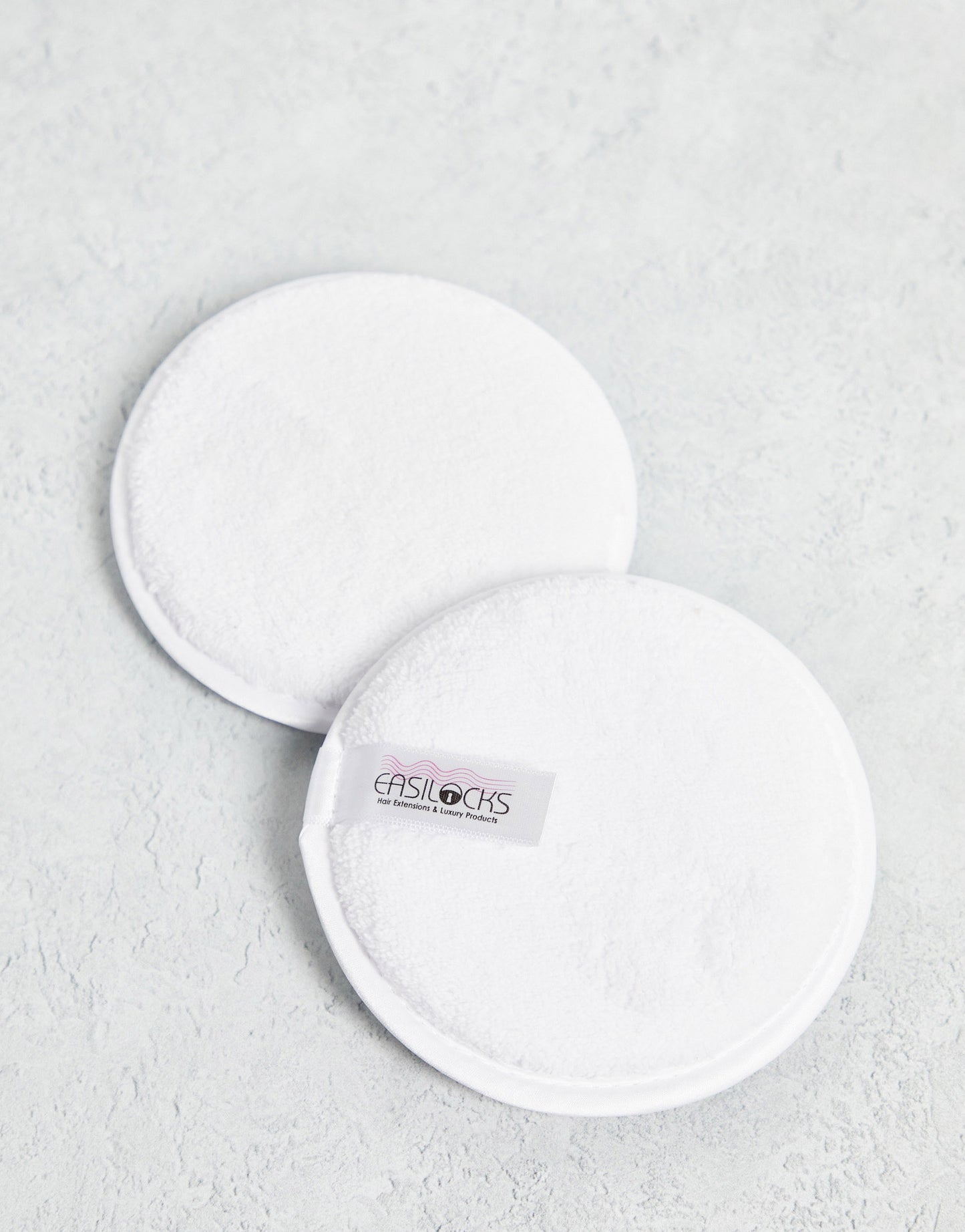 Easilocks Classic Fluffy Towel Cleansing Pad in White - 2 pack