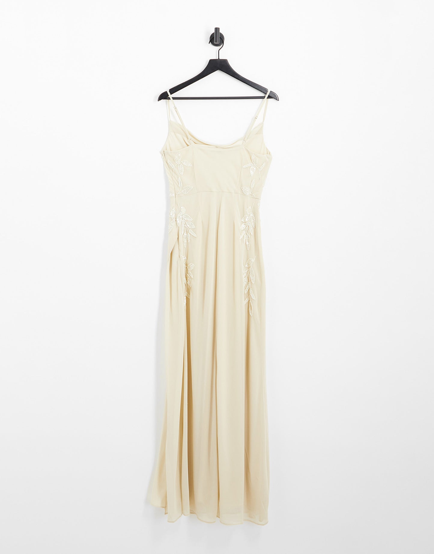 Hope & Ivy Bridal cowl neck embroidered maxi dress in ivory