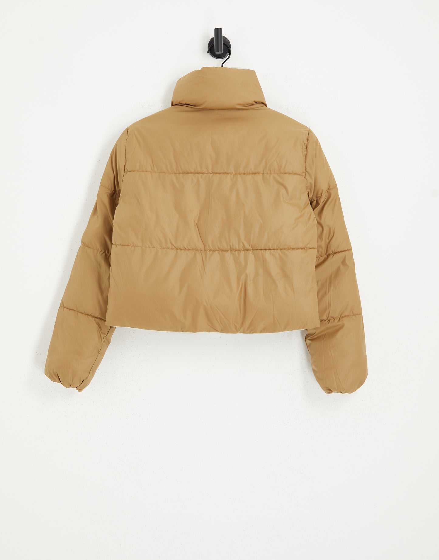 Only reversible padded jacket in cream and camel