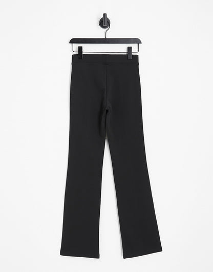 Only front split trousers in black