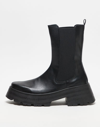 ASOS DESIGN Agra chunky chelsea boots in black