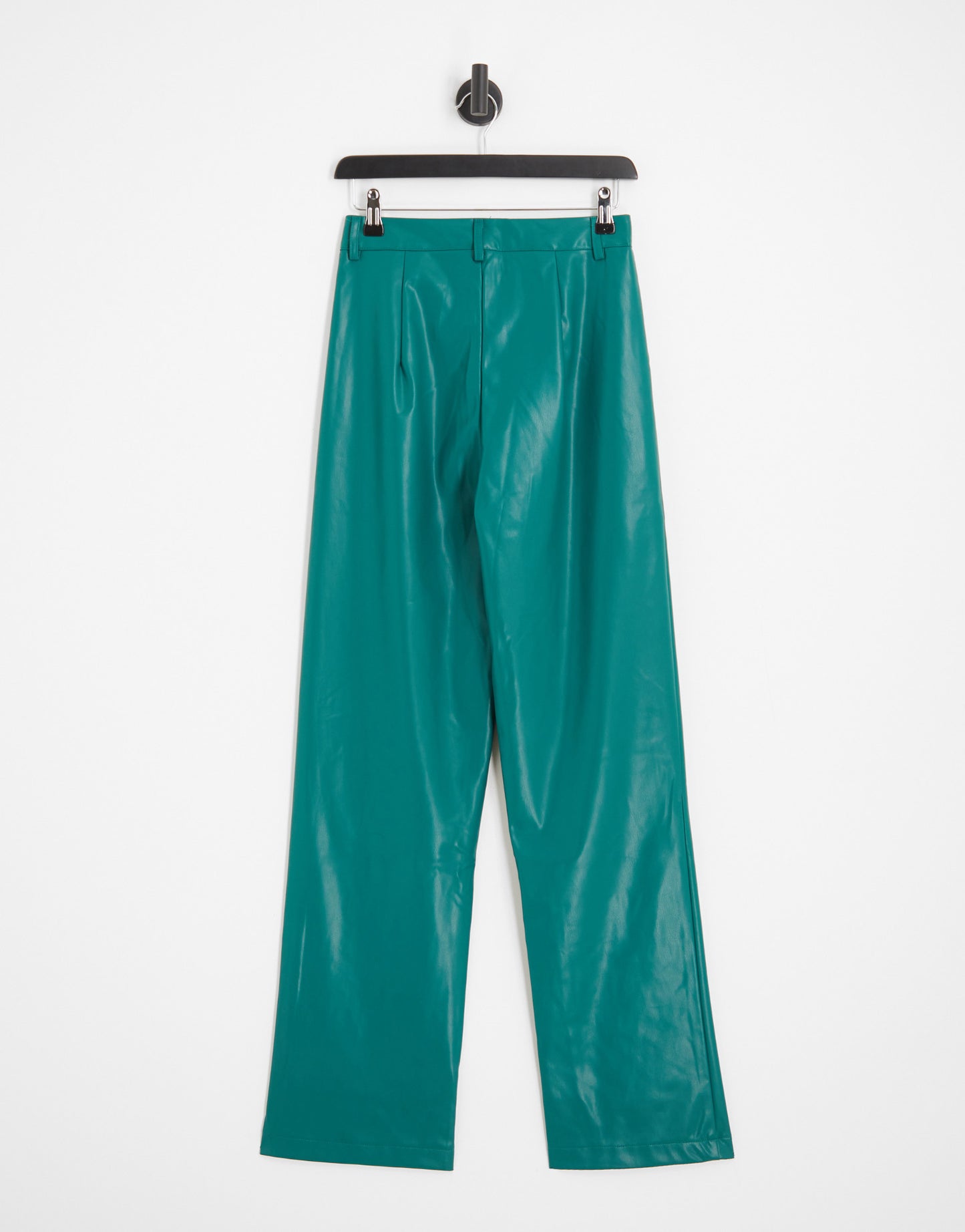 Heartbreak PU wide leg trousers in teal