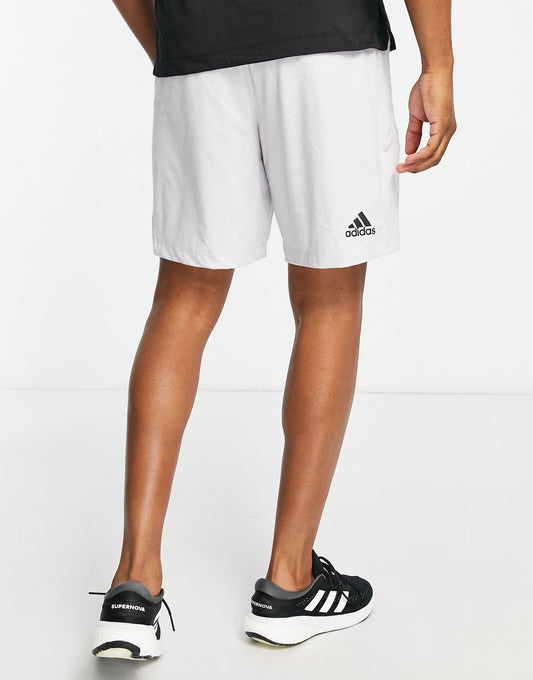 adidas Training Train Icons 3 bar shorts in grey