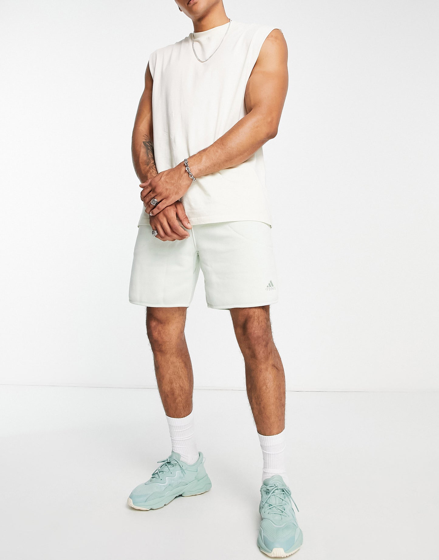 adidas Sportstyle Lounge shorts in sage green